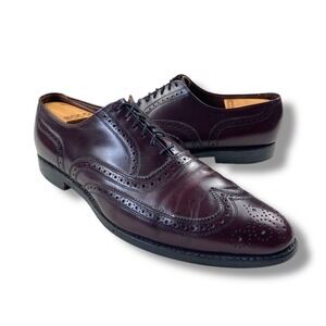 ALLEN EDMONDS McAllister Mens Wingtip Oxford Dress Shoes Brown Leather Size 13 B
